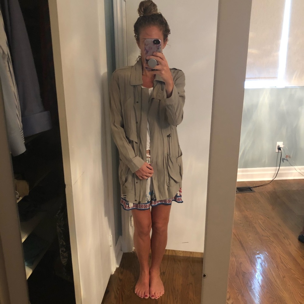 BCBG green jacket